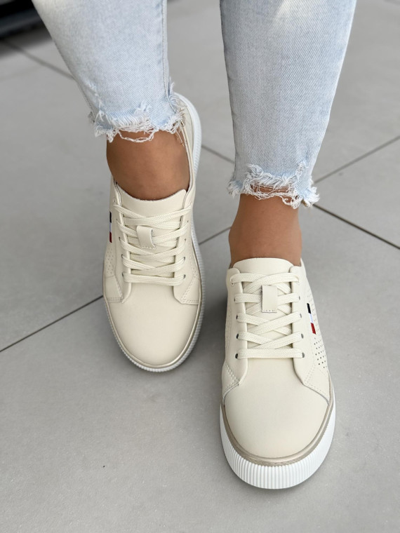 Sneakersy damskie ze skóry naturalnej