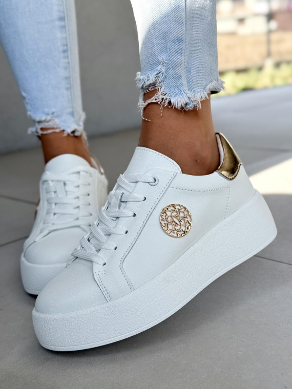 Sneakersy damskie ze skóry naturalnej