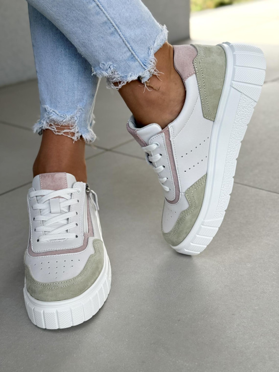 Sneakersy damskie ze skóry naturalnej