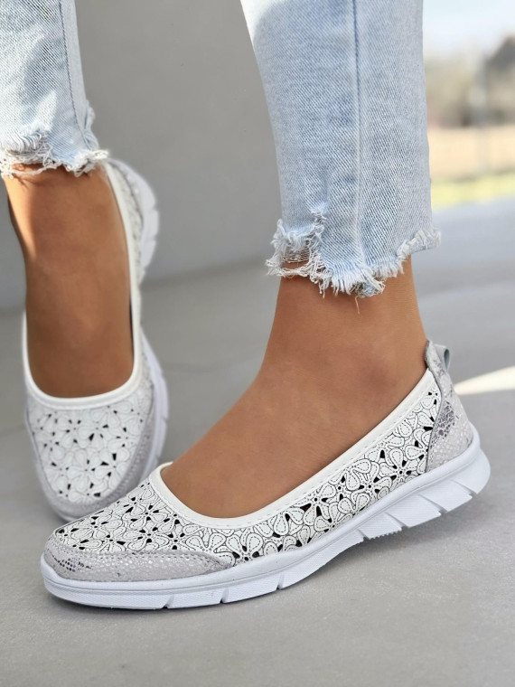 Wygodne balerinki ze skóry naturalnej