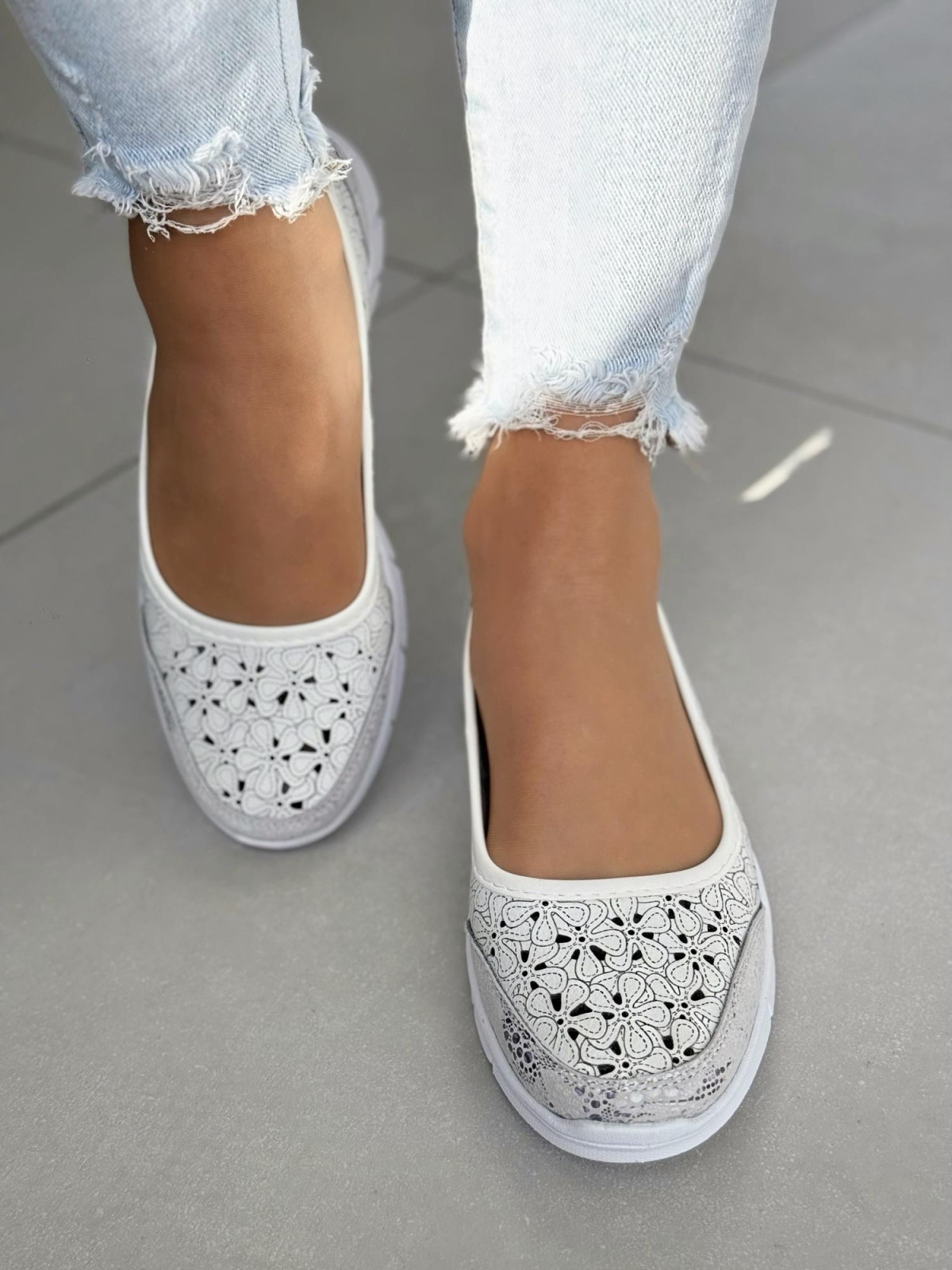 Wygodne balerinki ze skóry naturalnej