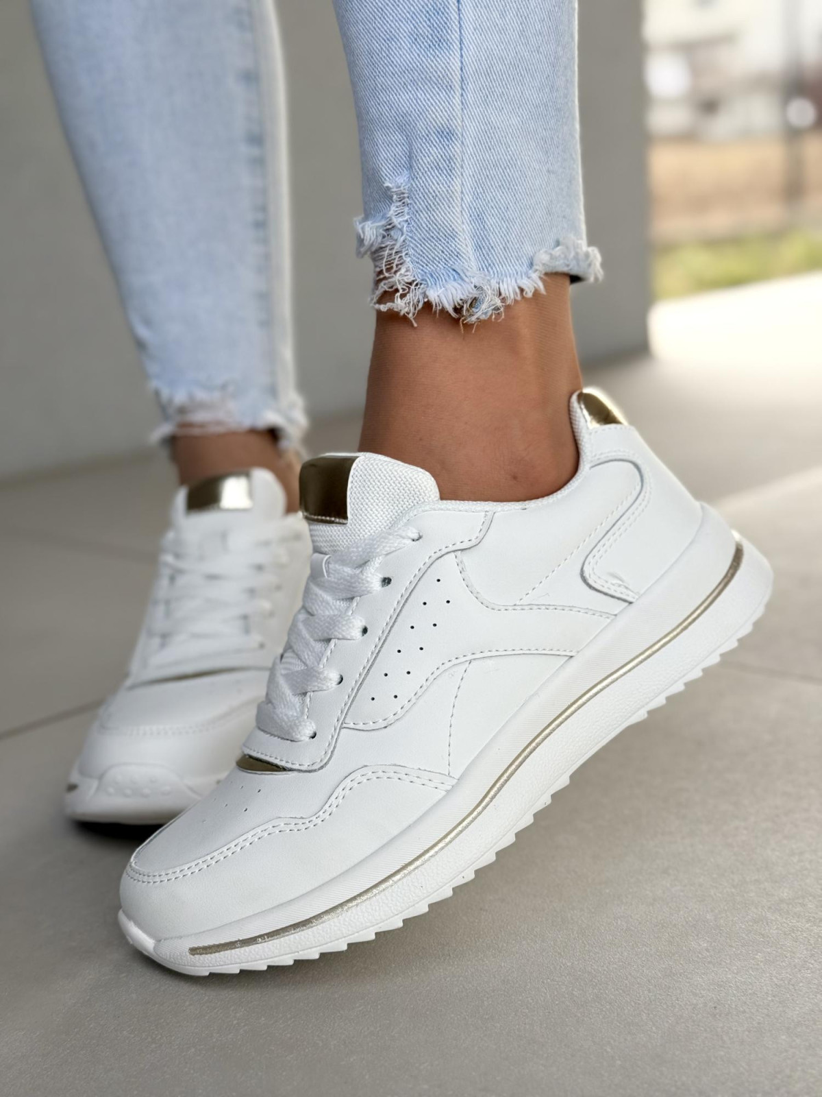 Sneakersy damskie ze skóry naturalnej