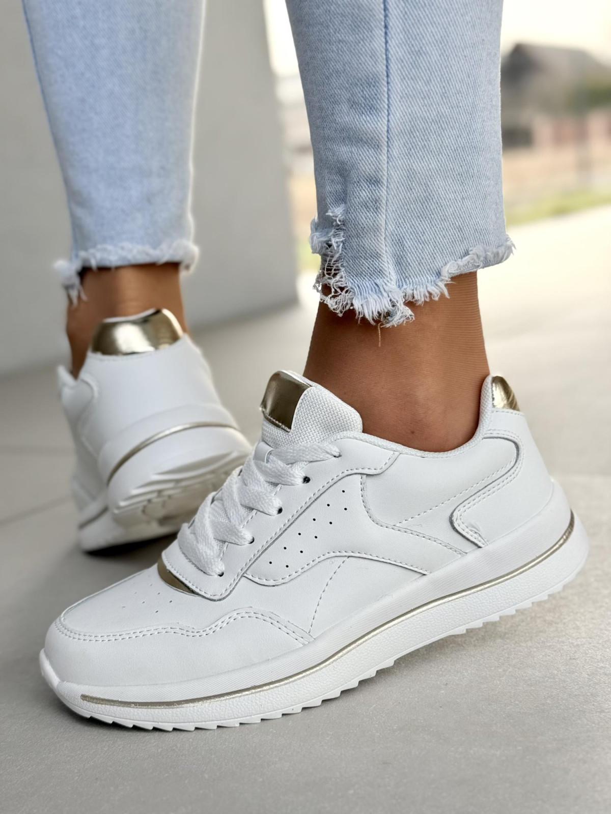 Sneakersy damskie ze skóry naturalnej