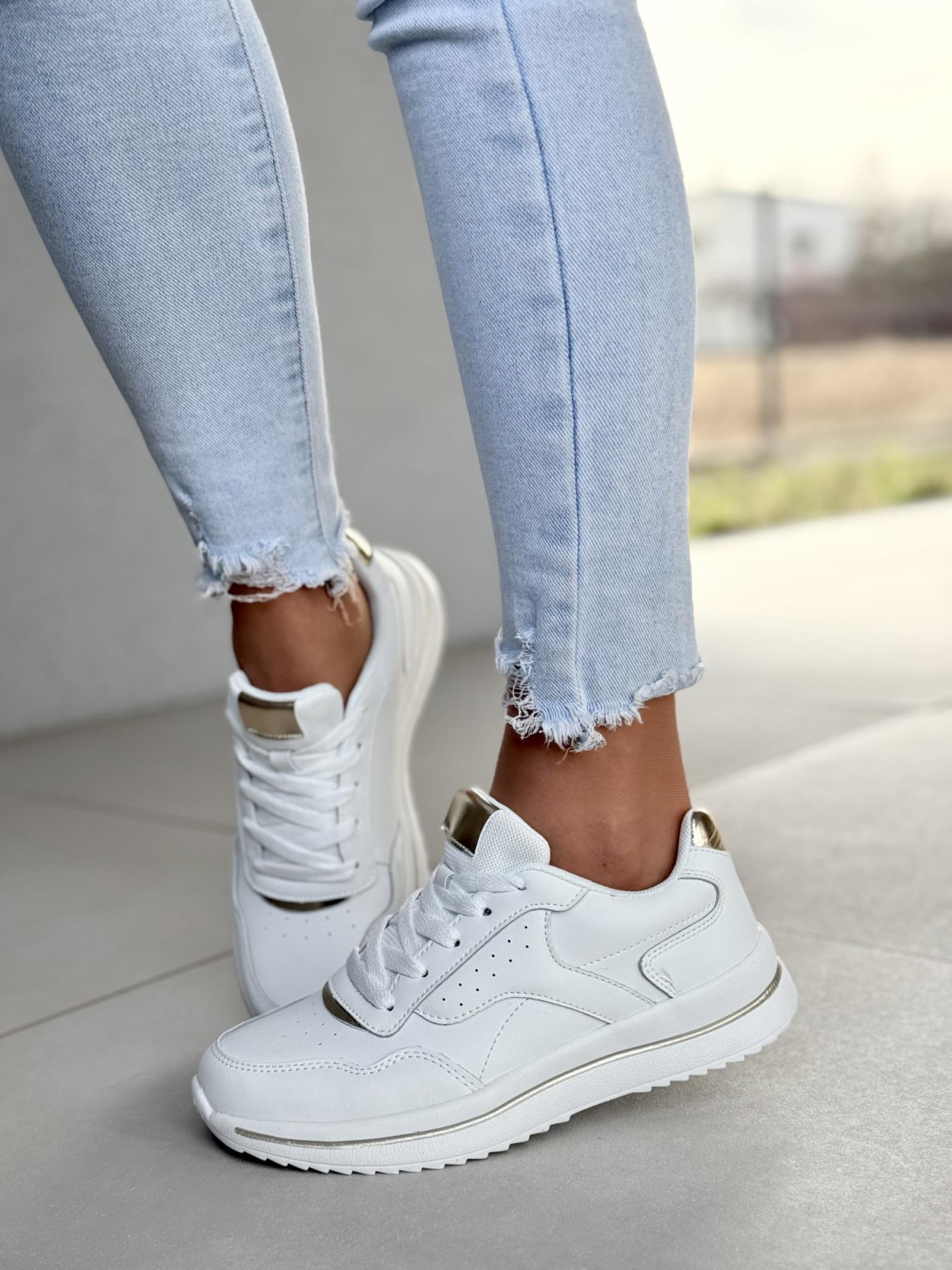 Sneakersy damskie ze skóry naturalnej