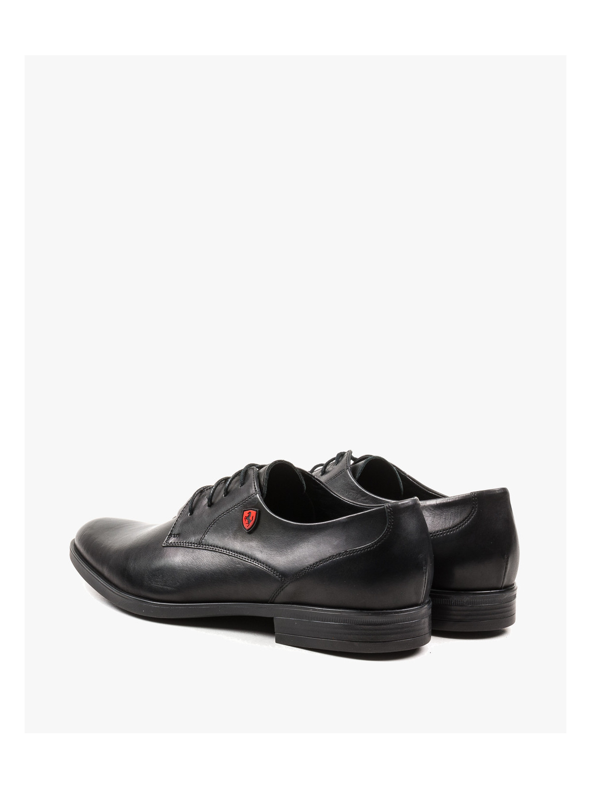 Czarne półbuty męskie skórzane