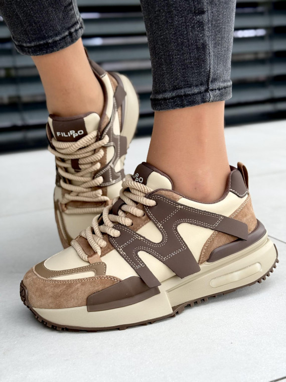 Sneakersy damskie ze skóry naturalnej