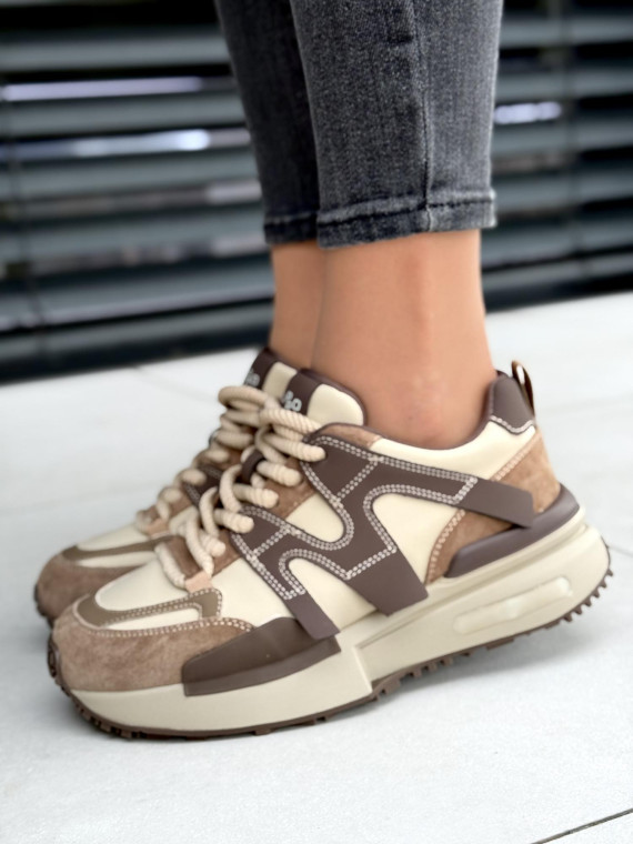Sneakersy damskie ze skóry naturalnej