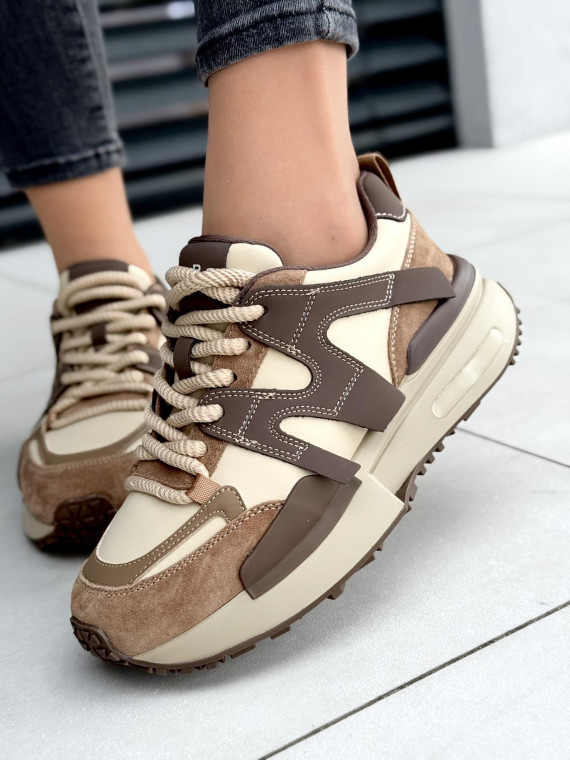Sneakersy damskie ze skóry naturalnej