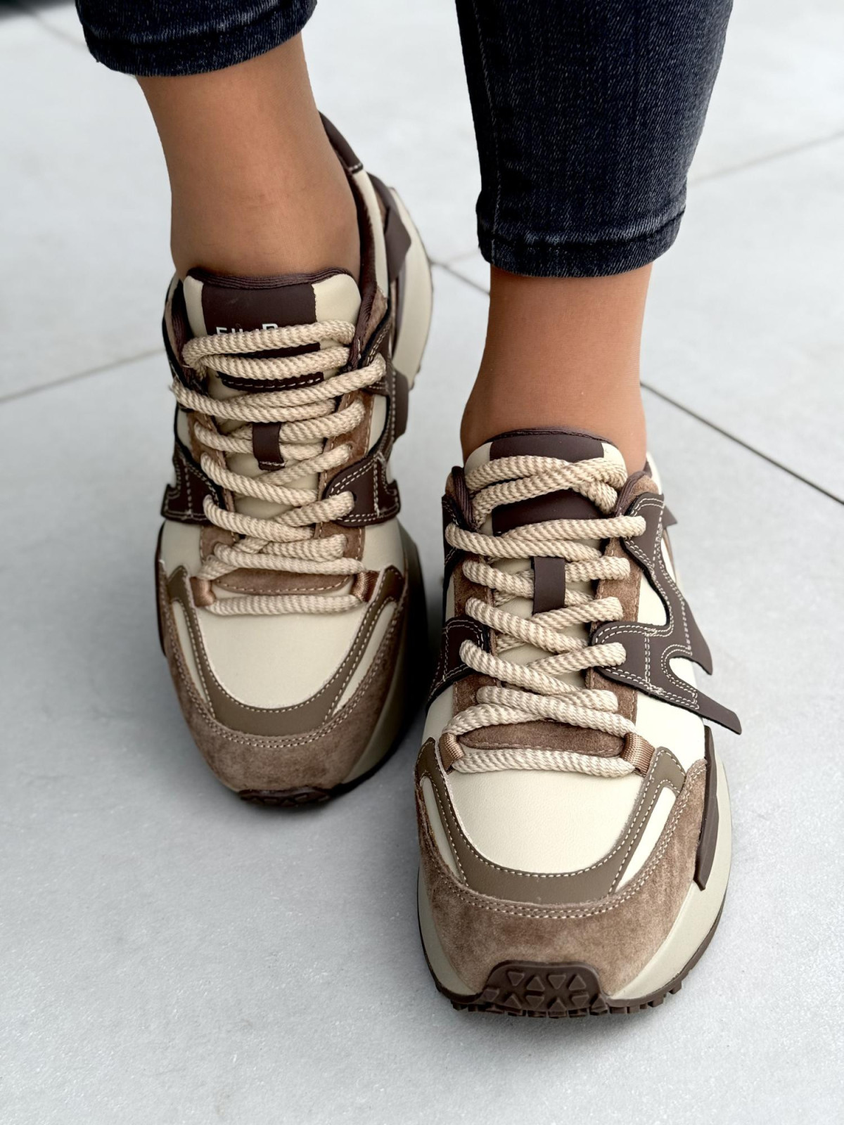 Sneakersy damskie ze skóry naturalnej