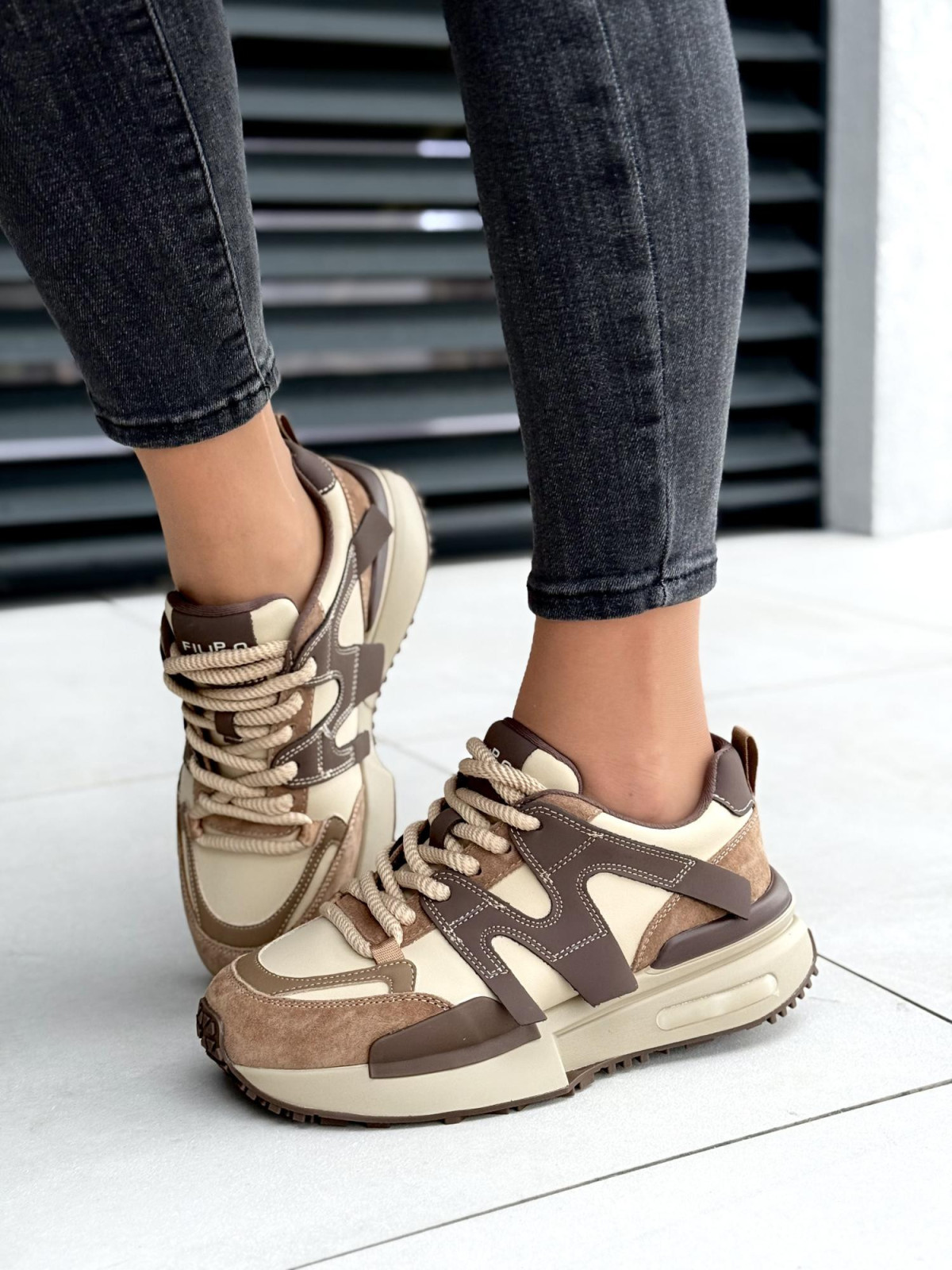 Sneakersy damskie ze skóry naturalnej