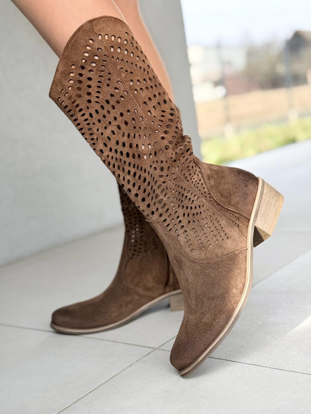 Kowbojki OLEKSY ze skóry naturalnej Polskiej produkcji