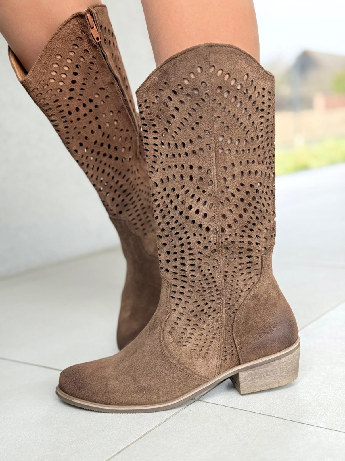 Kowbojki OLEKSY ze skóry naturalnej Polskiej produkcji