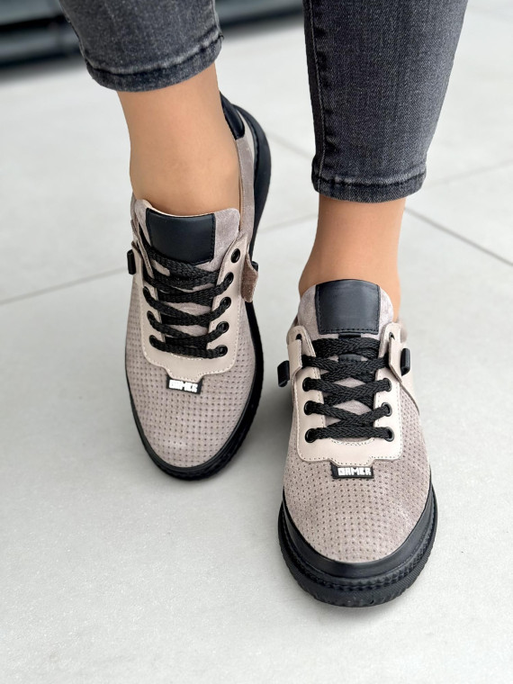 Sneakersy damskie ze skóry naturalnej