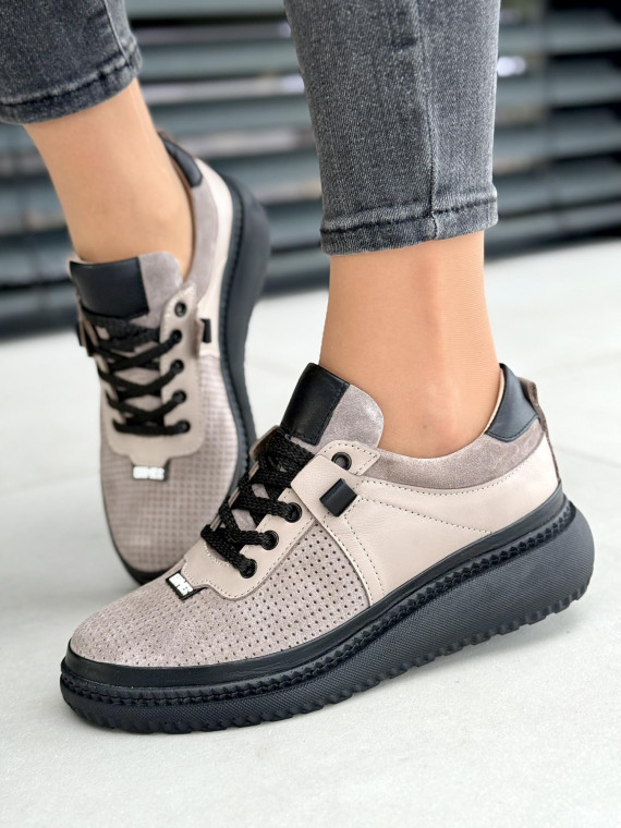 Sneakersy damskie ze skóry naturalnej