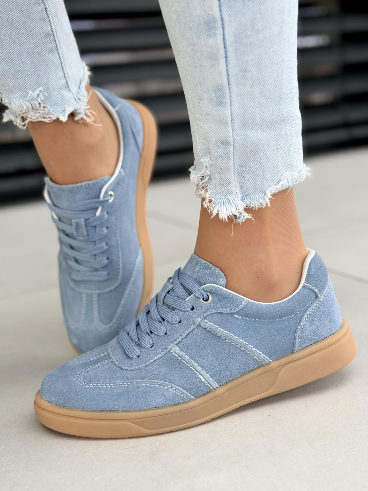 Sneakersy damskie ze skóry naturalnej