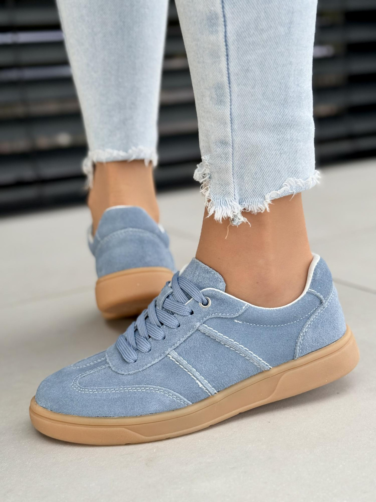 Sneakersy damskie ze skóry naturalnej