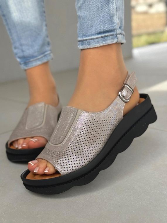 Mega wygodne sandałki damskie ze skóry naturalnej