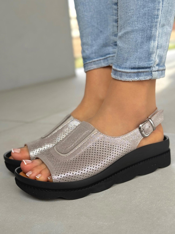 Mega wygodne sandałki damskie ze skóry naturalnej