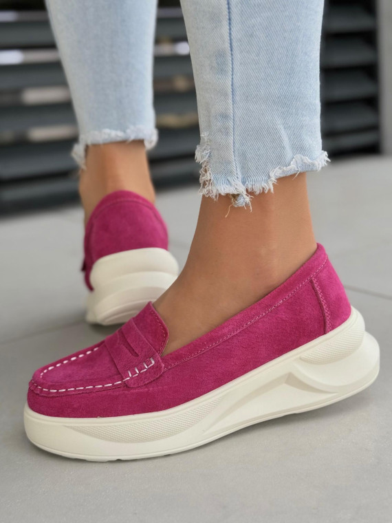 Mokasyny damskie ze skóry naturalnej