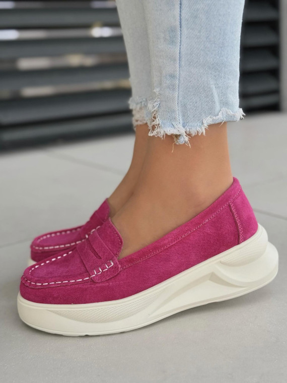 Mokasyny damskie ze skóry naturalnej