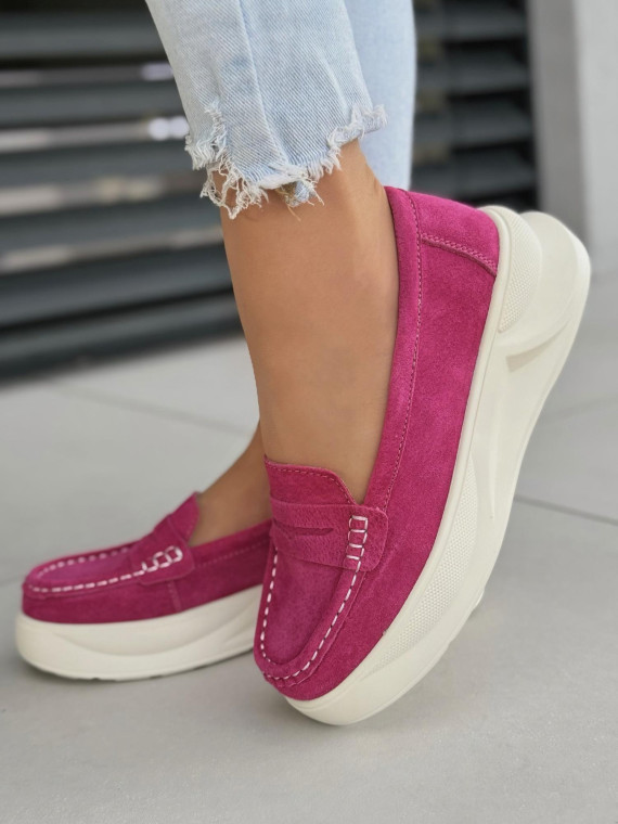 Mokasyny damskie ze skóry naturalnej