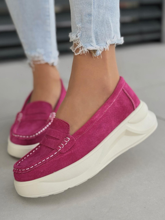 Mokasyny damskie ze skóry naturalnej