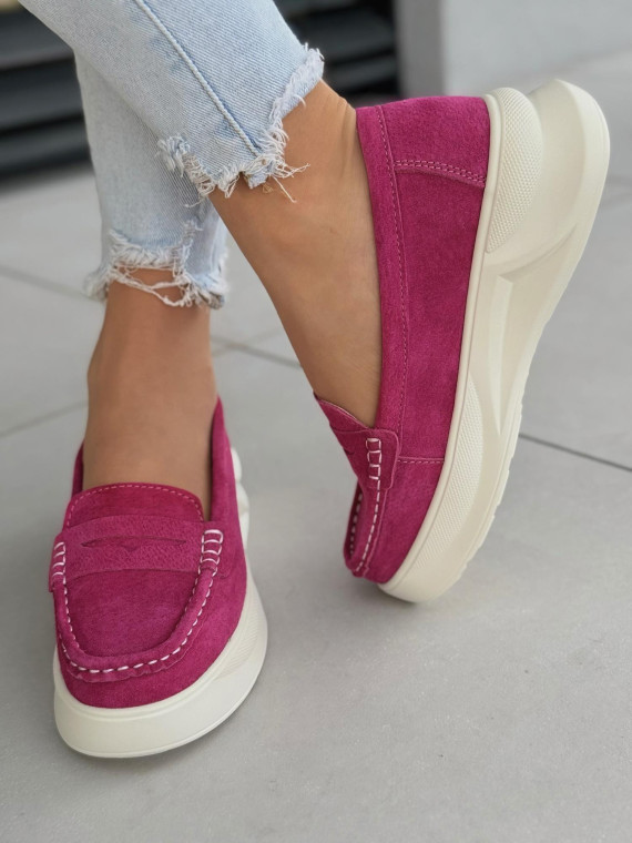 Mokasyny damskie ze skóry naturalnej