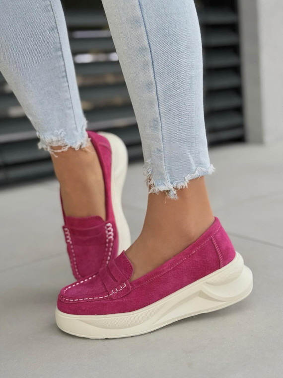 Mokasyny damskie ze skóry naturalnej