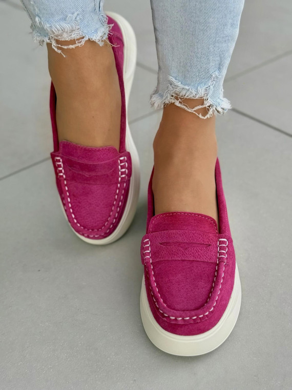 Mokasyny damskie ze skóry naturalnej