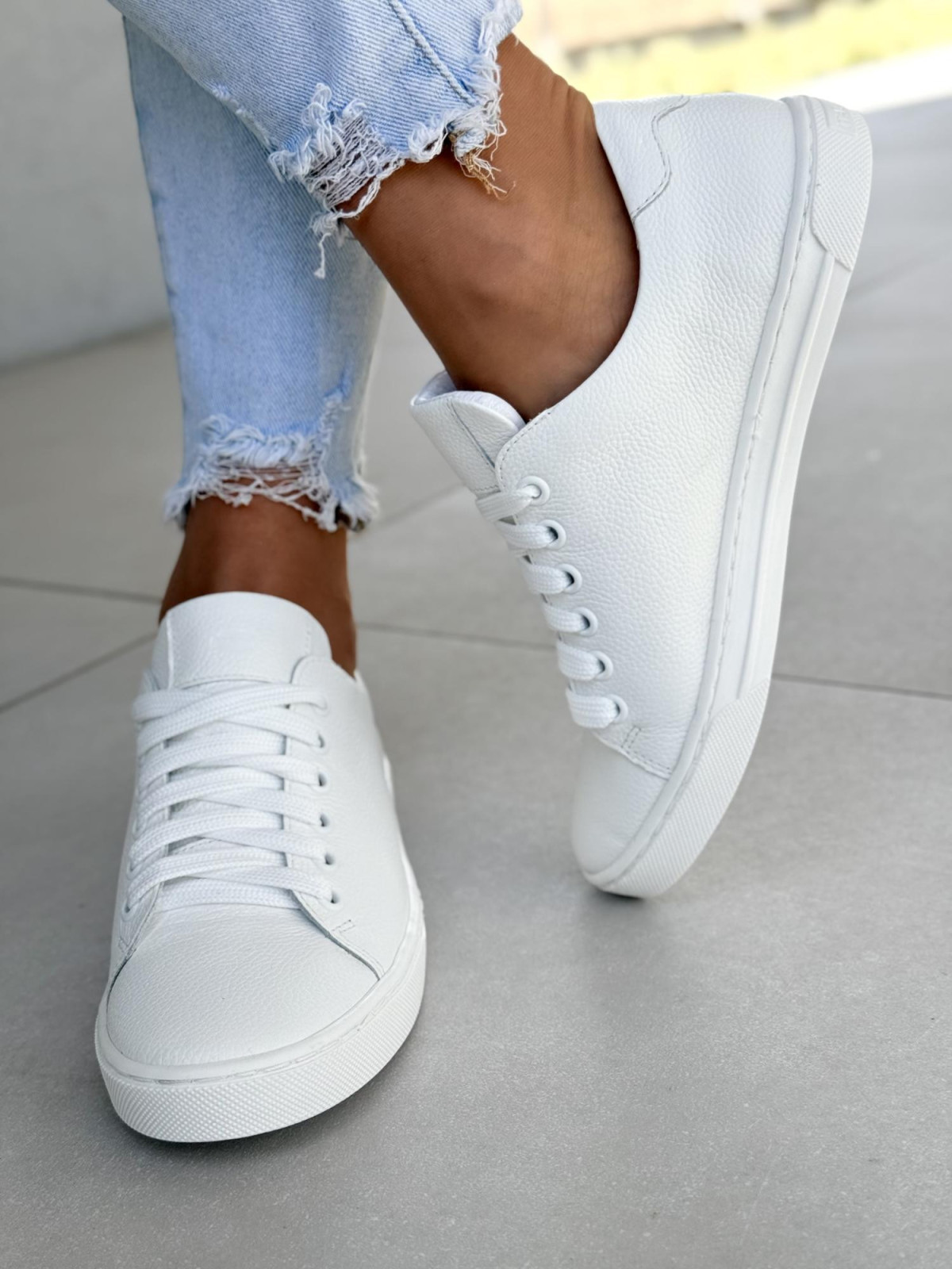 Sneakersy damskie OLEKSY ze skóry naturalnej Polskiej produkcji