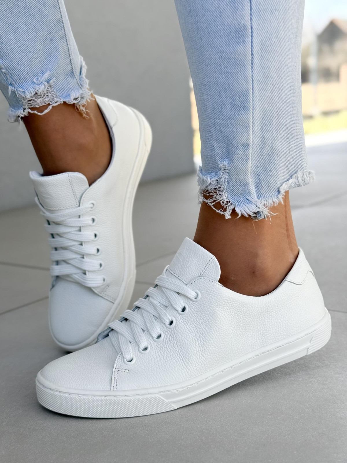 Sneakersy damskie OLEKSY ze skóry naturalnej Polskiej produkcji