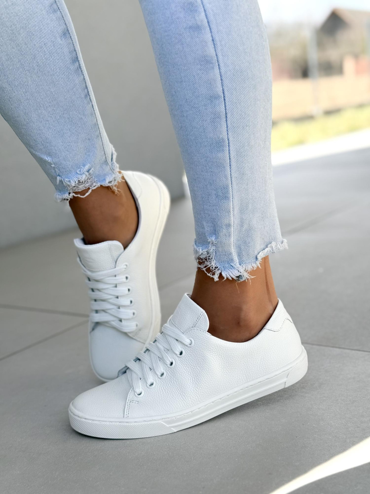 Sneakersy damskie OLEKSY ze skóry naturalnej Polskiej produkcji