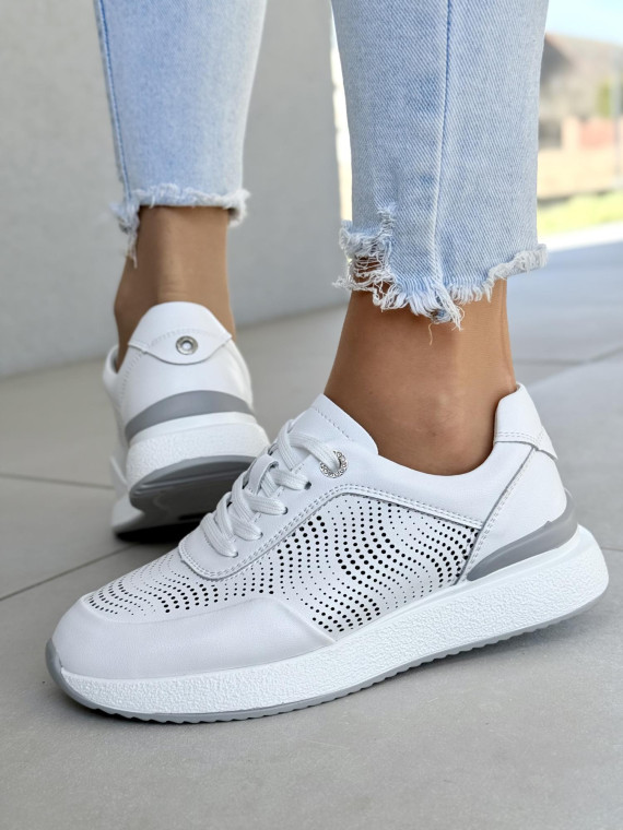 Sneakersy damskie ze skóry naturalnej