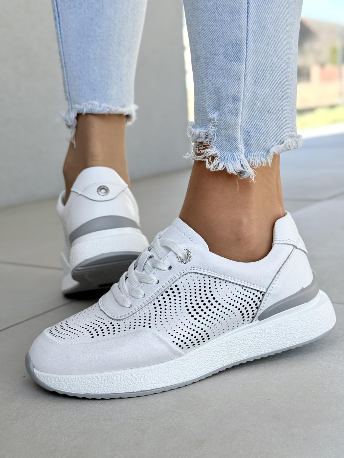 Sneakersy damskie ze skóry naturalnej