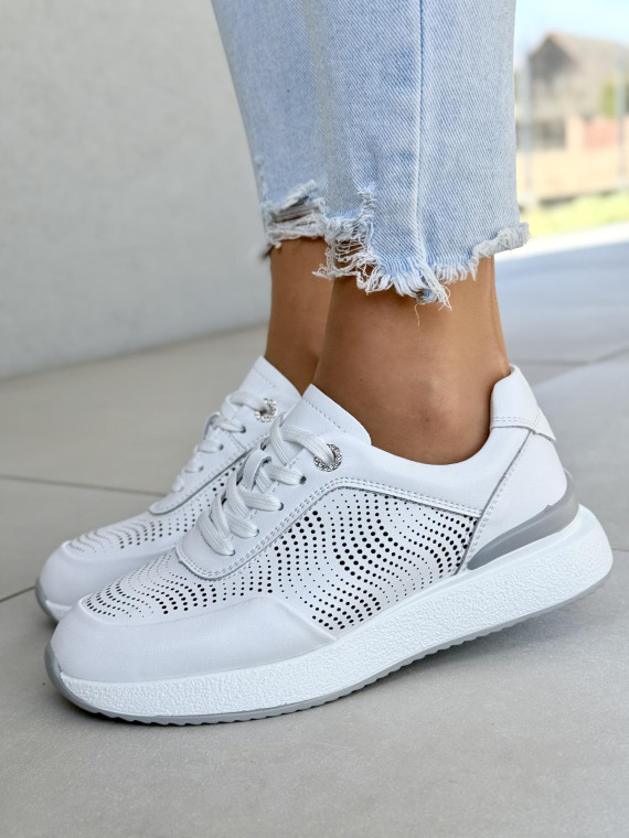 Sneakersy damskie ze skóry naturalnej