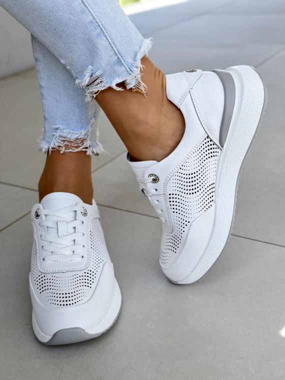 Sneakersy damskie ze skóry naturalnej