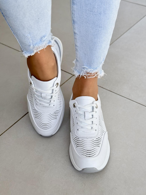 Sneakersy damskie ze skóry naturalnej