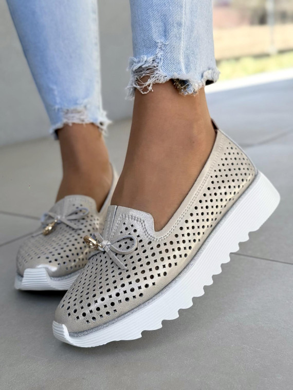 Sneakersy damskie ze skóry naturalnej