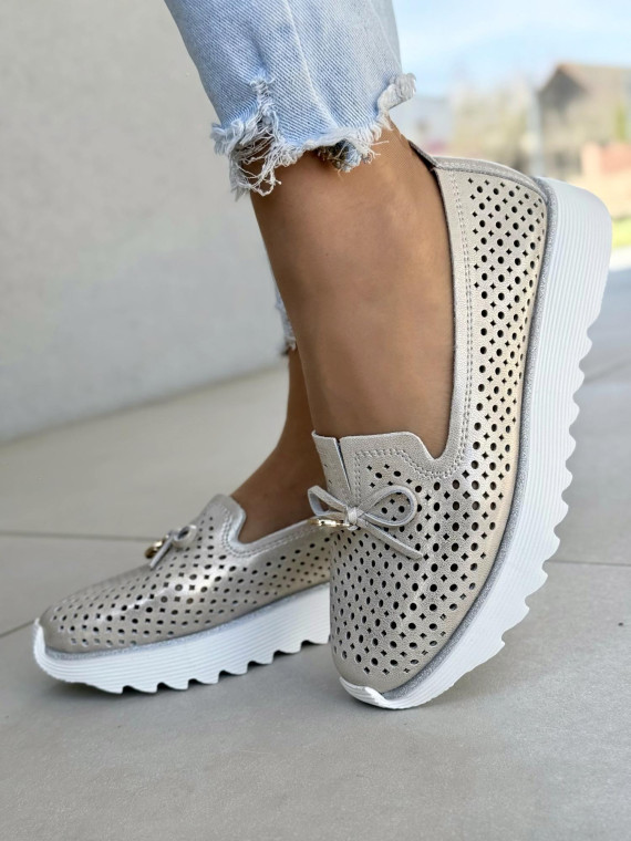 Sneakersy damskie ze skóry naturalnej