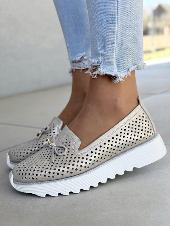 Sneakersy damskie ze skóry naturalnej