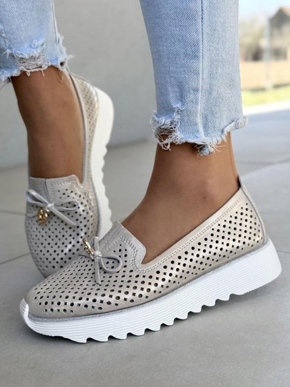 Sneakersy damskie ze skóry naturalnej