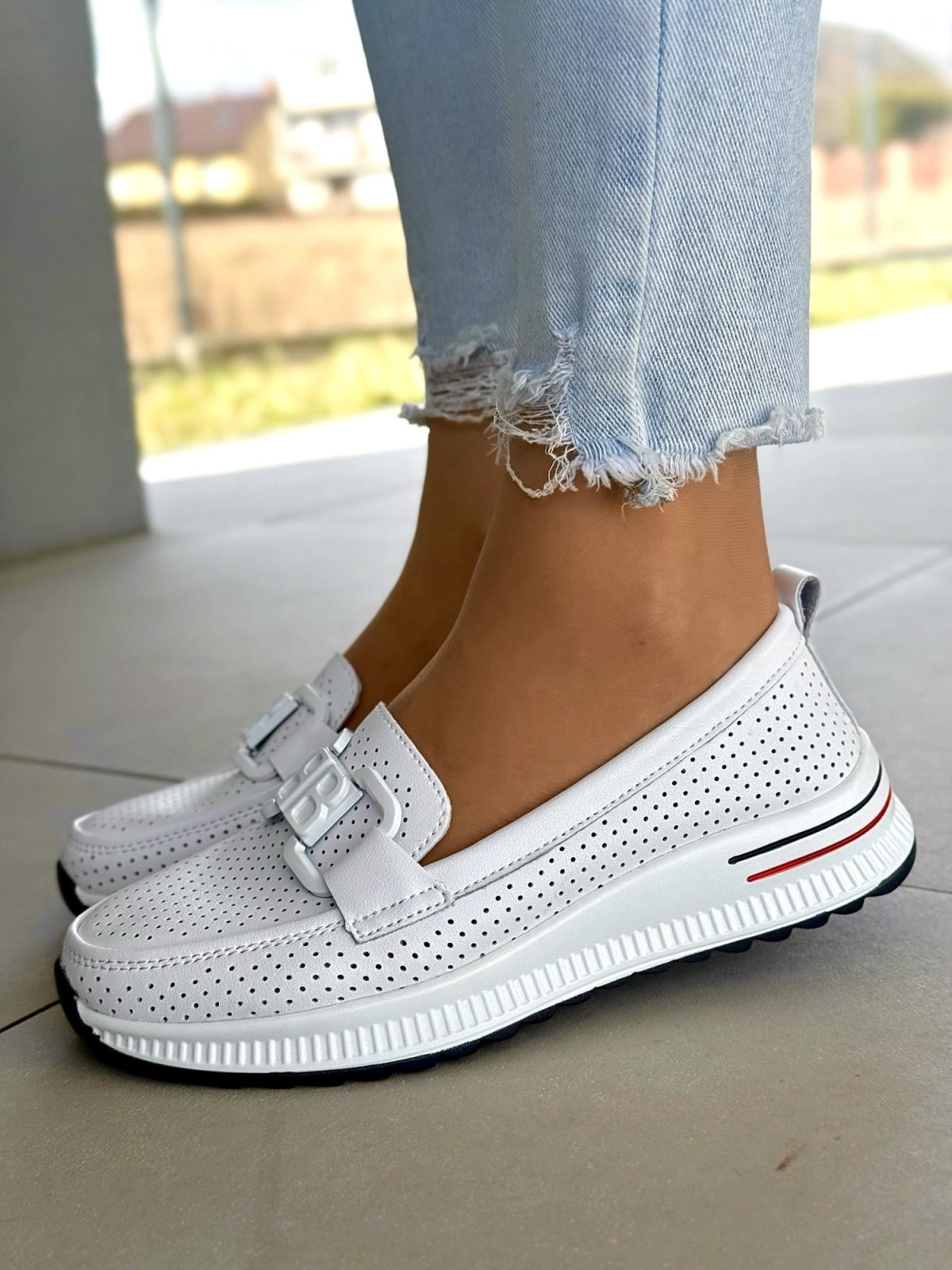 Mokasyny damskie ze skóry naturalnej