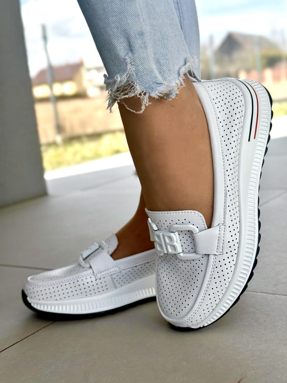 Mokasyny damskie ze skóry naturalnej