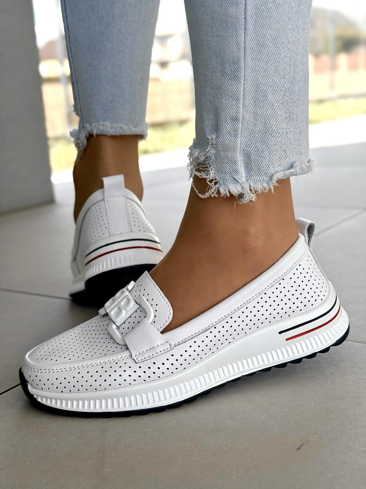 Mokasyny damskie ze skóry naturalnej