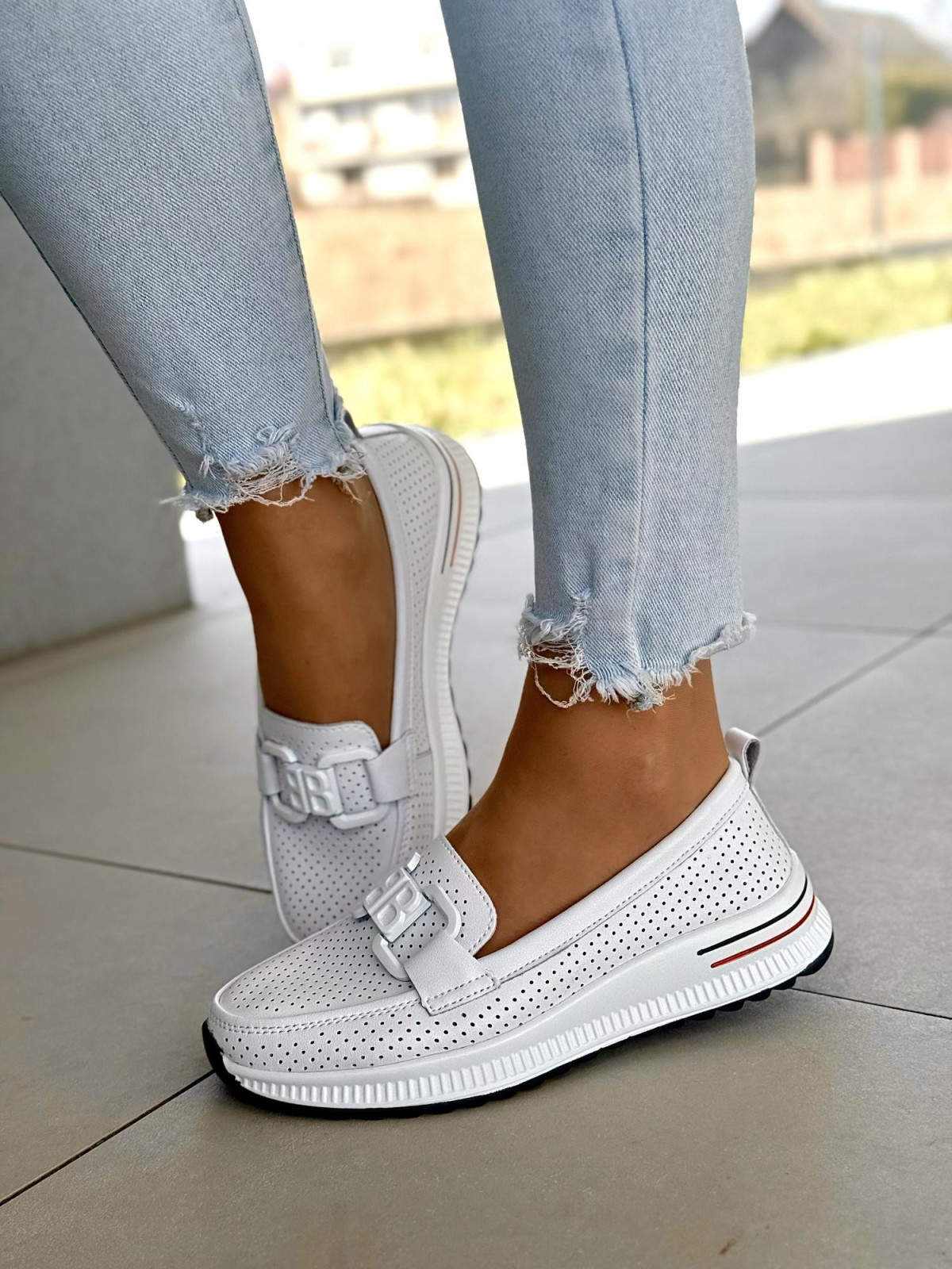 Mokasyny damskie ze skóry naturalnej