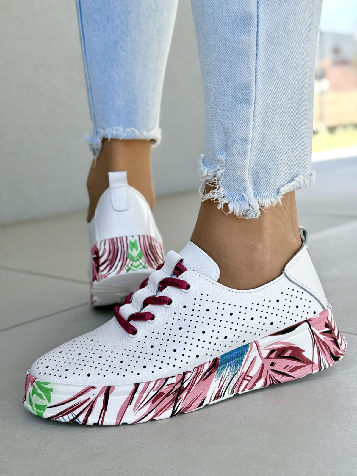 Sneakersy damskie ze skóry naturalnej