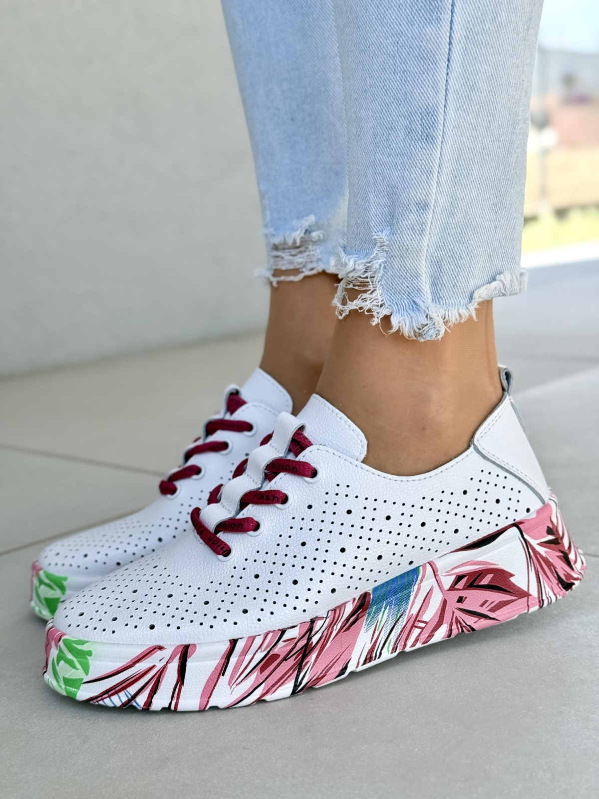 Sneakersy damskie ze skóry naturalnej