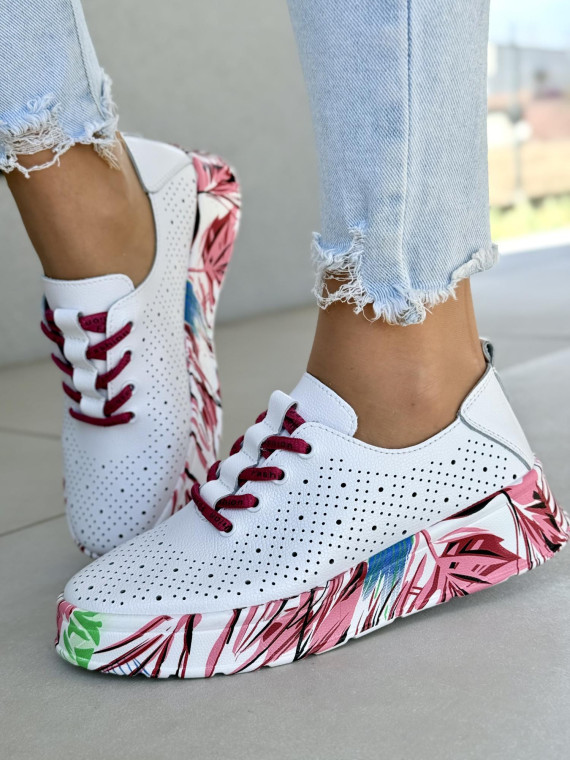 Sneakersy damskie ze skóry naturalnej