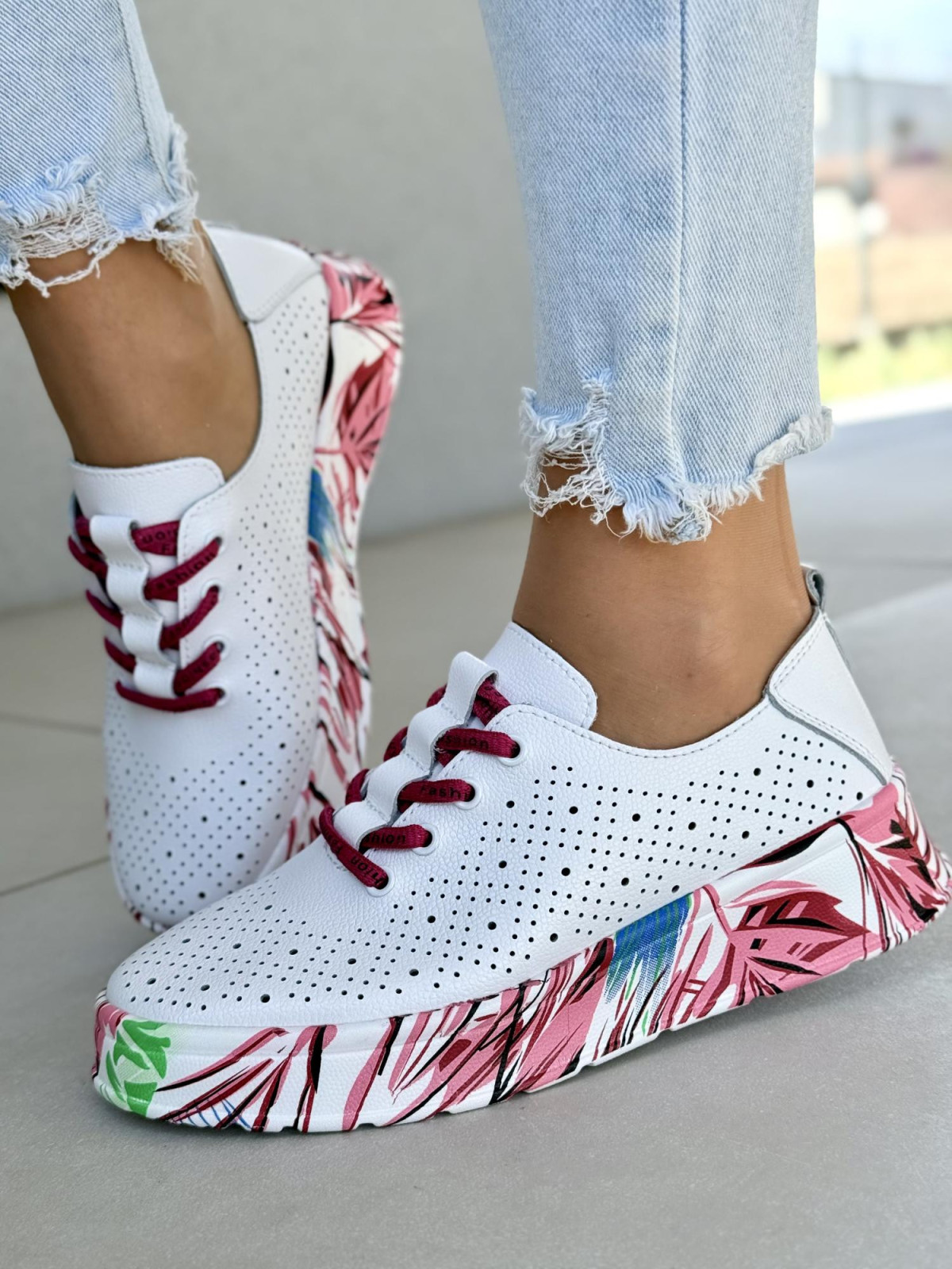 Sneakersy damskie ze skóry naturalnej