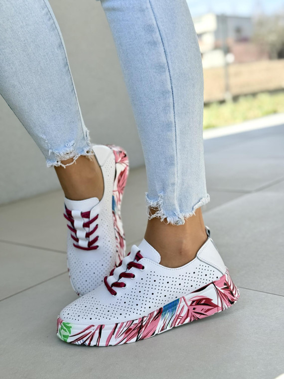 Sneakersy damskie ze skóry naturalnej